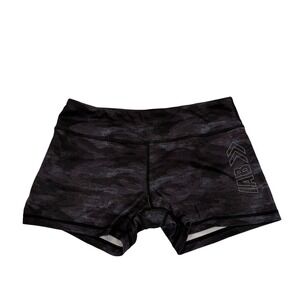 IAB MFG Womens Size 8 M Black Athletic Workout Booty Shorts CrossFit Camouflage